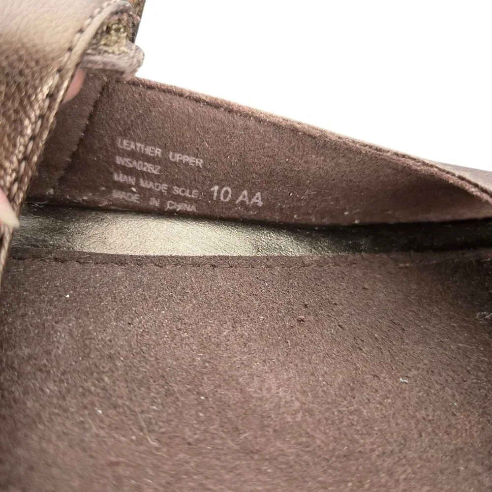 Aravon by New Balance Ava Sandals Women's Sz 10 AA Bronze Block Heel Ankle Strap